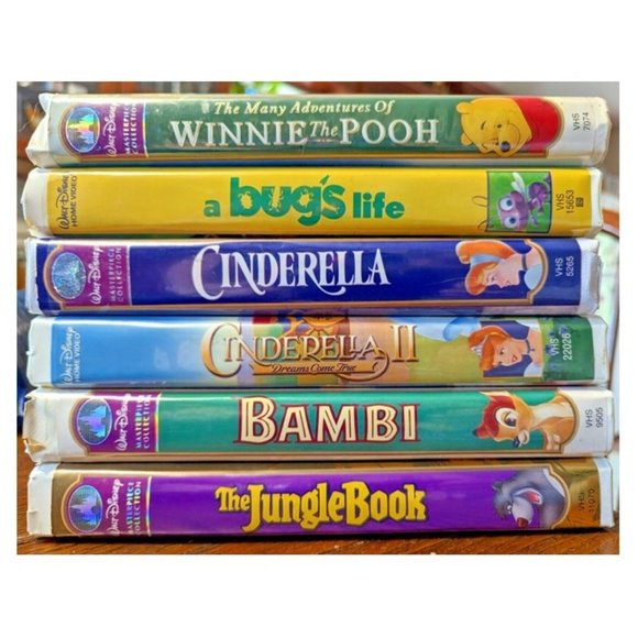 Disney | Cameras, Photo & Video | Walt Disney 6 Vhs Cinderella 2 Winnie ...
